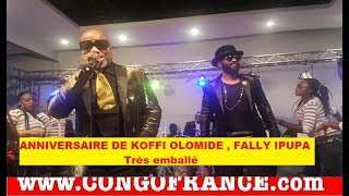 ANNIVERSAIRE DE KOFFI OLOMIDE , FALLY IPUPA Très EMBALLÉ  + BAZO PESI JB MPIANA KOMBO BWA TATU