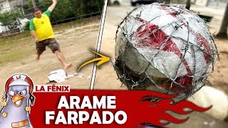 DESAFIO DO CHUTE SURPRESA COM BOLA DE ARAME FARPADO