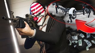 ROBBING BANKS w/ A DRONE!! (GTA 5 Online)