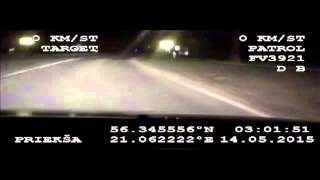 Pakaļdzīšanās video: Ar zagtu Toyota Corolla Verso bēg no Liepājas līdz Nīcai