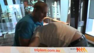 UFC Fighter Jesse Taylor Chokes Out Host I The Rush Hour Melbourne I Triple M