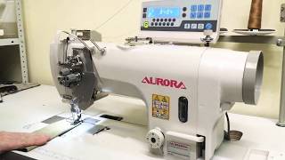 Двухигольная швейная машина Aurora A-8452. Double-needle industrial sewing machine A-8452