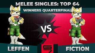 Leffen vs Fiction - Melee Singles: Top 64 Winners Quarterfinals - Genesis 7 | Fox vs Fox