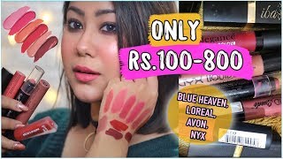 MY TOP 10 FAVORITE LIPSTICKS INDIA(Rs100-800)|Blue Heaven to NYX |ThatQuirkyMiss