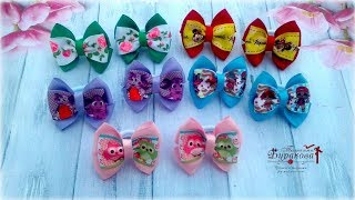 ? Простые бантики-малышки из лент ? Канзаши ? Ribbon bow Kanzashi ? Hand мade ? DIY