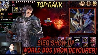 Seven Knights - SIEG SHOW UP ON WORLD BOS IRON DEVOURER [TOP RANK] 1.1 BILLIONS+