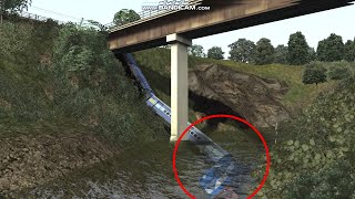Major Train Accident Train Falling from Bridge l Train Simulator