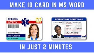 Make ID Card in MS Word Hindi ✅