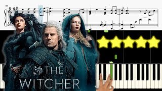 The Witcher OST - Toss a Coin to Your Witcher (Jaskier Song) 《Piano Tutorial》 ★★★★★