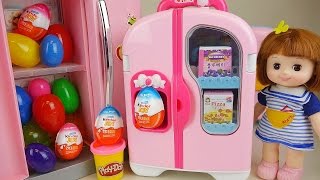 Baby Doll Refrigerator and Kinder Joy Play Doh Surprise eggs