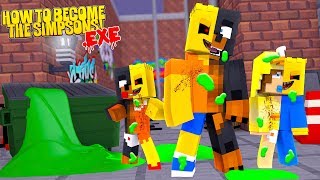 Minecraft HOW TO BECOME THE SIMPSONS.EXE!!