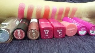 My Lip Sticks Swatch Part 2  (flormar, sandy, essence)
