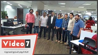 «ظل الرئيس».. ياسر جلال ومحمود عبد المغنى ودنيا فى مقر «اليوم السابع»