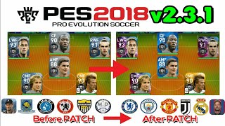 PES 2018 v2.3.1 Patch/Mod | All Kits & Logo's Unlocked