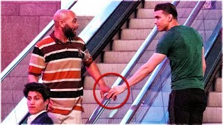 Touching Hands On Escalator Prank | Guy vs Girl Edition