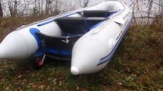 Стандартные транцевые колеса на лодке с НДНД