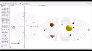 Sistema Solar en Geogebra (Geogebra Animado)