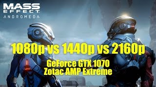 Mass Effect Andromeda Benchmark with GTX 1070 - 1080p vs 1440p vs 4K UHD