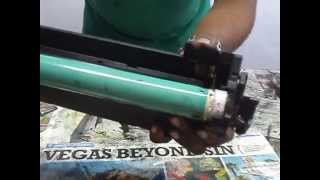 How to refill hp 55a toner