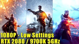 Battlefield 1-4-5 RTX 2080 & 9700K 5GHz [ Low - 1080P ]