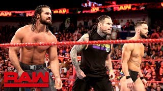 Jeff Hardy helps Seth Rollins and Finn Bálor push back The Miztourage: Raw, April 9, 2018