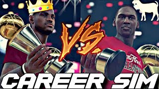 SIMULATING LEBRON JAMES VS. MICHAEL JORDAN'S NBA CAREERS ON NBA 2K18!! #Careersimvs