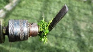 Опасная самоделка из дрели (триммер своими руками)