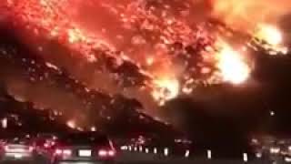Мега пожар в США в штате в Калифорния возле города Лос-Анджелес