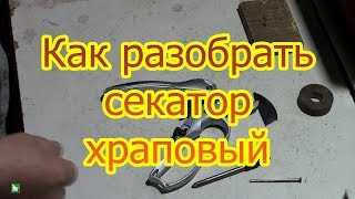 Как разобрать секатор храповый