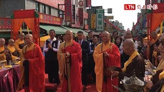 為全球除疫息災 朝天法會贊普4千多桌場面壯觀