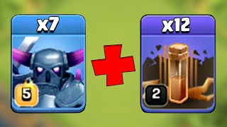 БЕЗУМНЫЙ МИКС! ПЕККИ И 12 ЗЕМЛЕТРЯСЕНИЙ! Clash of Clans