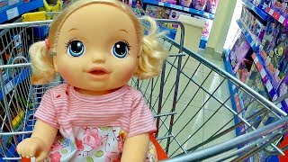 Куклы Пупсики Беби Элайв Соня Делает Покупки в Магазине. Играем в Игрушки для девочек Зырики ТВ