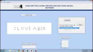 Artificial Neural Network using MATLAB - Handwritten Character Recognition