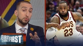 Nick Wright reacts to LeBron's Cavs defeating DeRozan, Lowry's Toronto Raptors | FIRST THINGS FIRST