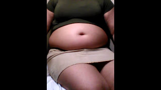 Fatter Belly in Crop Top - Tease Fat Girl for Weight Gain!!