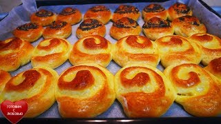 Домашние БУЛОЧКИ с МАКОМ и ЗАВАРНЫМ КРЕМОМ | Дрожжевое тесто на воде