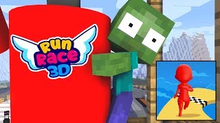 FUN RACE 3D CHALLENGE - MINECRAFT ANIMATION (Monster School)