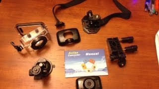 Unboxing HD Action Camcorder and a short FPV video