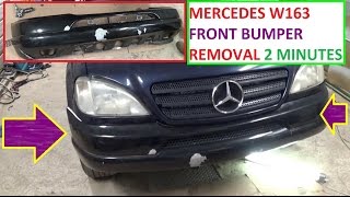Mercedes W163 Front Bumper Removal and Replacement in 2 MINUTES! ML230 ML270 ML320 ML350 ML400 ML430