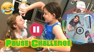 Pause Challenge !  My sister made me watch Baby Shark for 2 hours - But I got my revenge - Kids Game