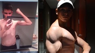 2 YEAR Natural Body Transformation from 110lbs to 180lbs !