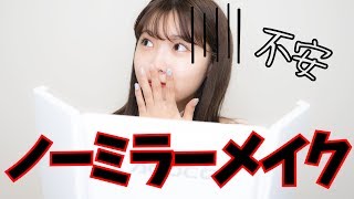 【ドッキリ企画】いきなりノーミラーメイクをやってみた！【初挑戦】