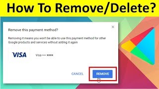 How to Remove Saved Card Details/Payment Method From Playstore | Remove Debit card Or Credit Card