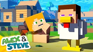 ? AN ENDER PEARL DID THIS TO STEVE?!?! | The Minecraft Life of Alex and Steve | Minecraft Animation