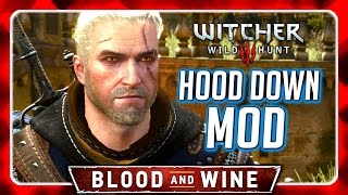 Witcher 3: Lowered Hood Mod for Grandmaster Feline (Cat Schoool) Armor - Blood and Wine