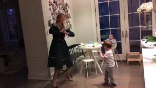 Ivanka Trump dances with sons