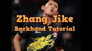 Zhang Jike backhand topspin tutorial