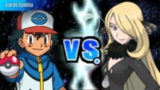 Pokemon Black and White 2 Wifi Battle - Ash Vs Cynthia