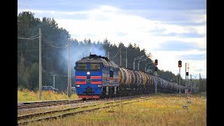 2ТЭ116-790 с грузовым поездом, ст. Куженкино