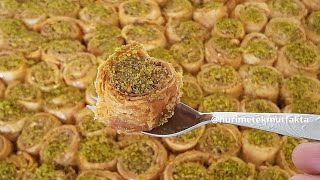 DÜNYANIN EN KOLAY BAKLAVASINI BİRDE BENİM ŞEKLİM İLE DENEYİNİZ OKLAVA KULLANMADAN 4 BEZEYLE BAKLAVA